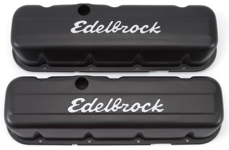 Edelbrock 4683 Valve Cover Signature Series fits Chevrolet 1965 and Later 396-502 V8 Tall Black