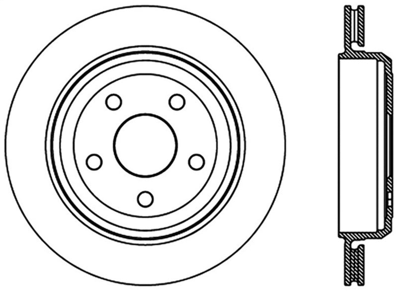 Stoptech 126.58007SL Slotted Sport Brake Rotor 11-17 fits Jeep Grand Cherokee (Excludes SRT8)