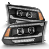 AlphaRex 880561 fits Ram 09-18 1500/2500 PRO-Series Proj Headlights Black w/Seq