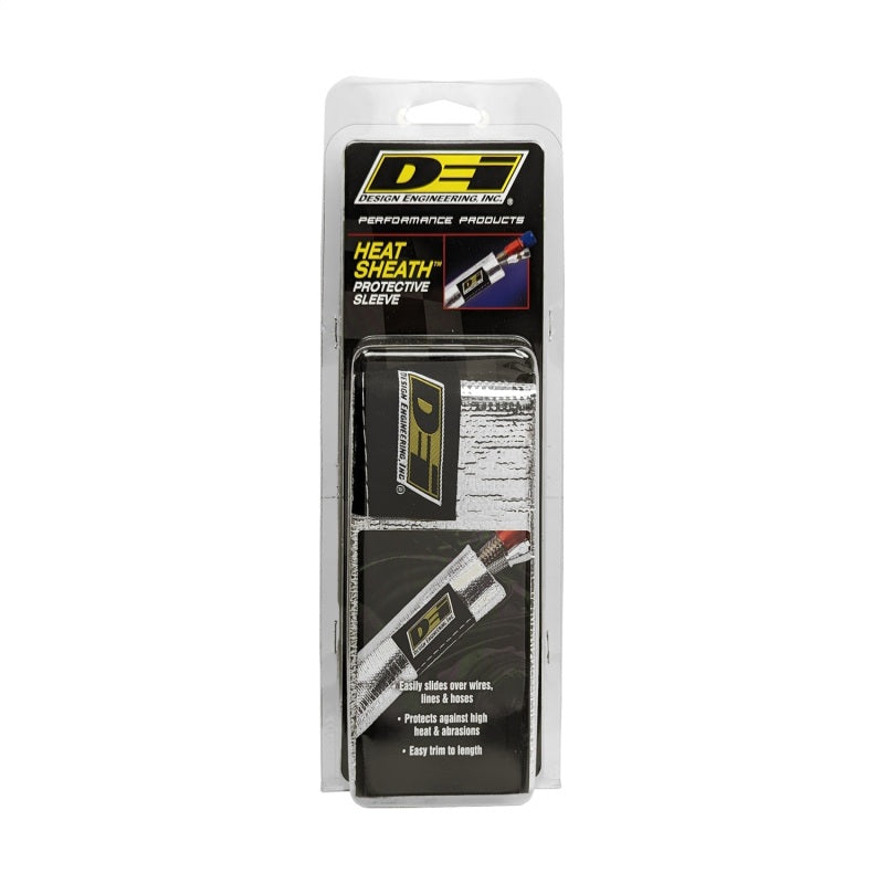 DEI 10404 Heat Sheath 1-1/4in I.D. x 3ft - Aluminized Sleeving - Sewn Edge
