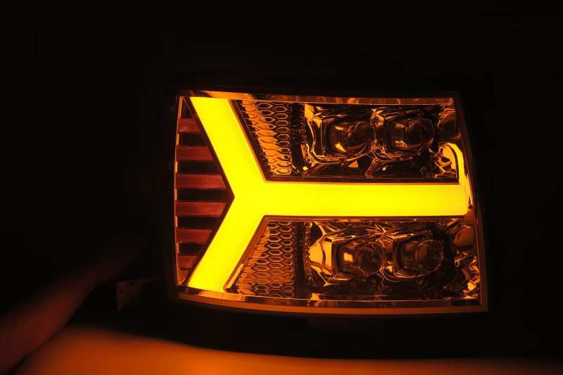 AlphaRex 880207 fits Chevy 07-13 1500HD NOVA LED Proj Headlights Plank Style Ch