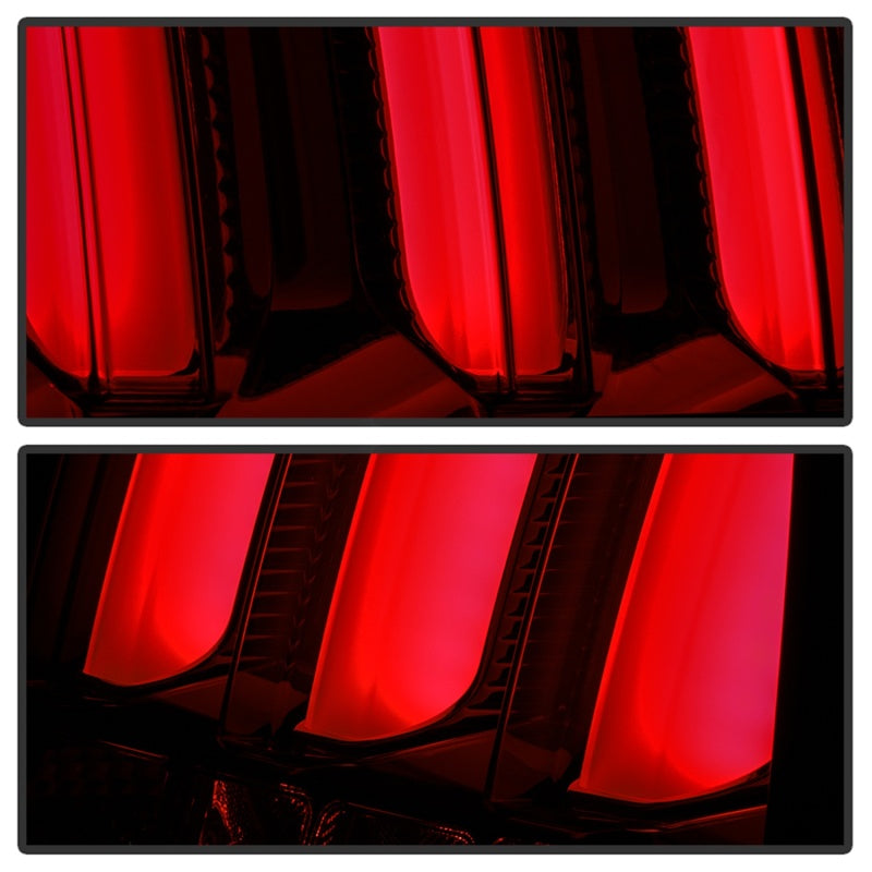 Spyder 5086723 fits Ford 05-09 Mustang (Red Light Bar) LED Tail Lights - Smoke