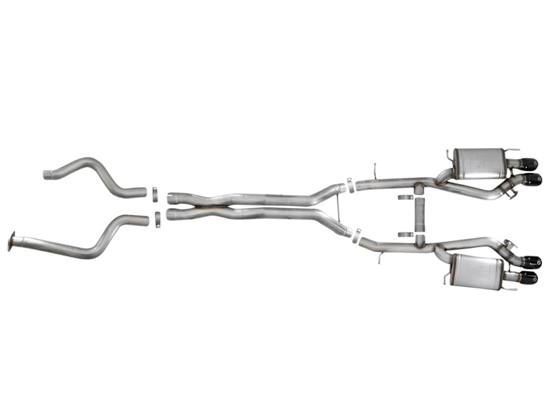 AFE 49-34078-B rce XP 3in 304SS Cat Back Exhaust s/ Black Tips 16-17 fits Cadil