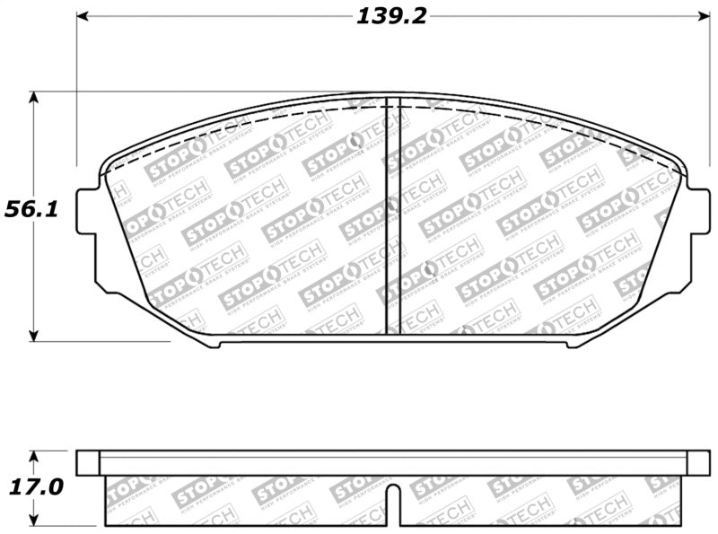 Stoptech 309.0793 Sport Brake Pads w/Shims and Hardware - Front