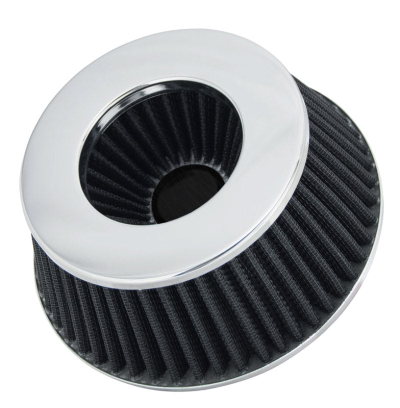 Spectre 8161 Adjustable Conical Air Filter 2-1/2in. Tall (Fits 3in. / 3-1/2in. / 4in. Tubes) - Blk