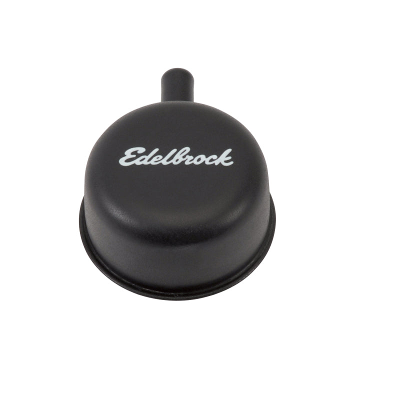 Edelbrock 4413 Round Cap w/ Nipple Black