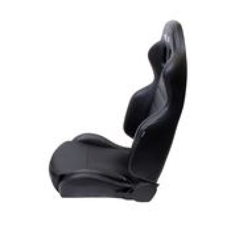 NRG RSC-208L RSC-208L/R Reclinable Sport Seats PVC Leather w/ Logo - Black