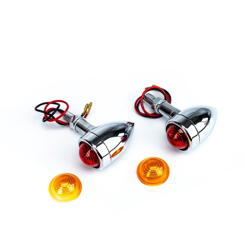 Bikers Choice 489618 1 7/16 Inch Dia Chrome fits Mini Bullet Marker Light Dual