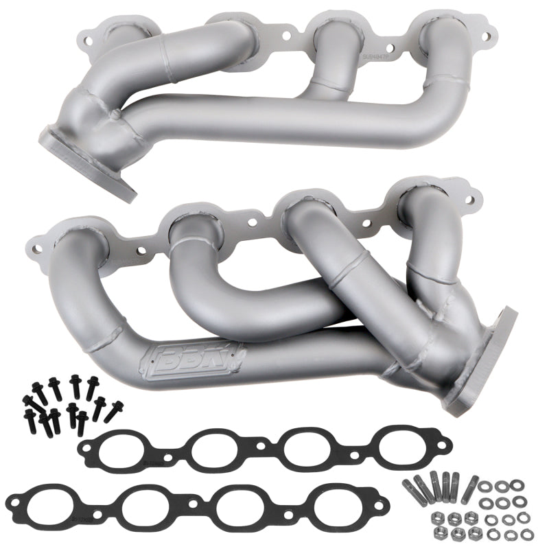 BBK 4047 GM Truck 5.3/6.2 1 3/4in Shorty Tuned Length Headers - Titanium Cerami