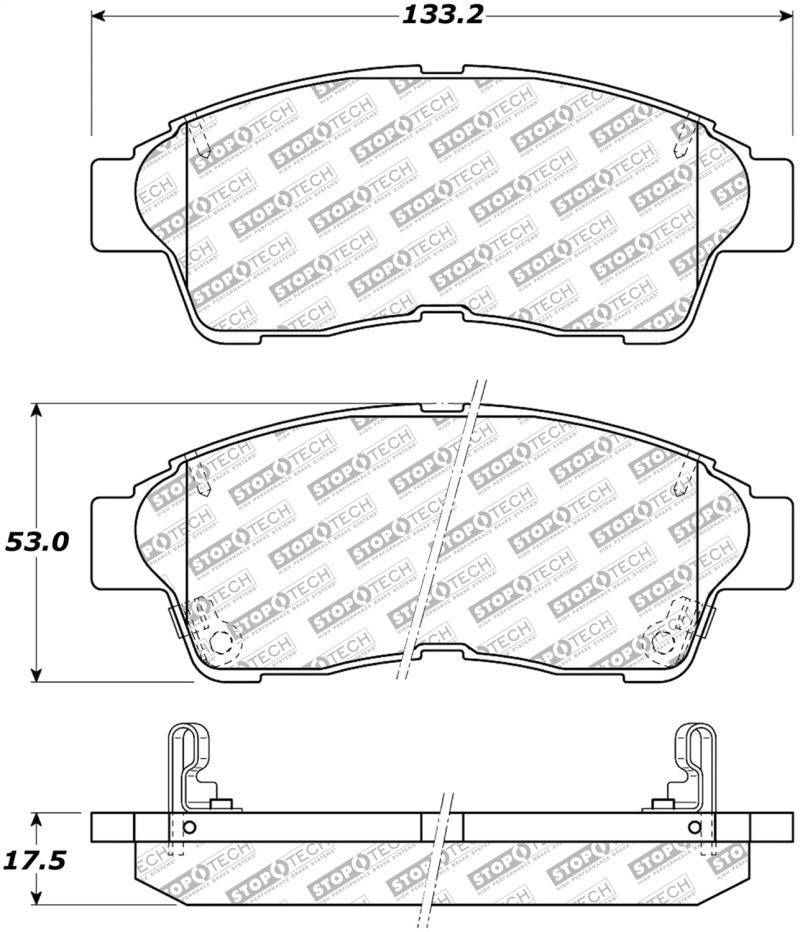 Stoptech 305.0562 Street Select Brake Pads - Front