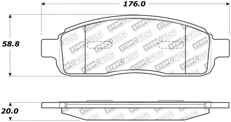 StopTech 308.1011 Street Touring fits Ford 04-08 F-150 / Lincoln Mark LT Front Brake Pads
