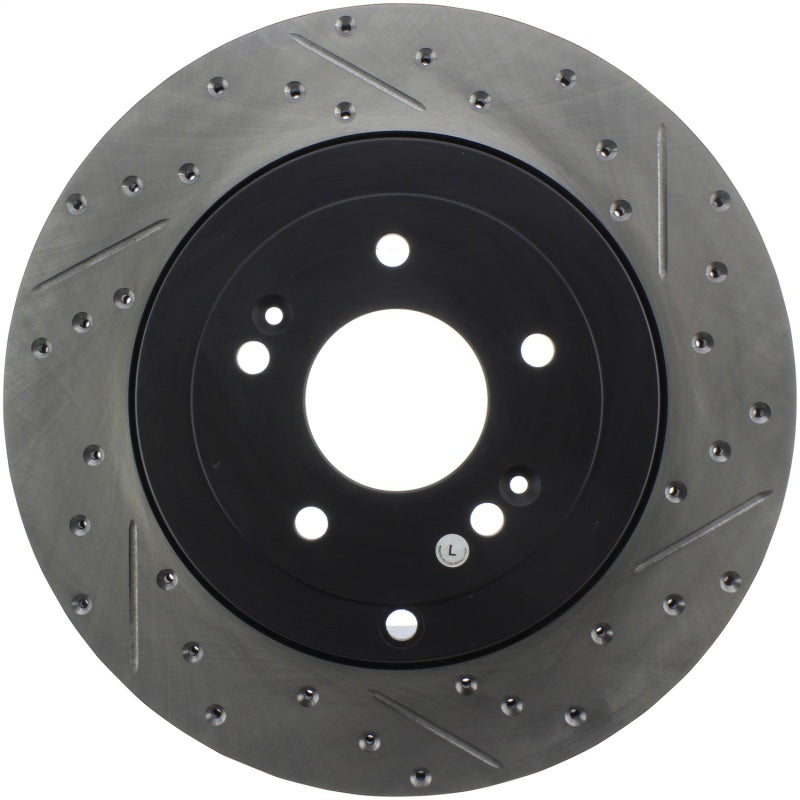 Stoptech 127.51035L 10 Hyundai Genesis Coupe w/ Factory Brembo Slotted & Drilled Left Rear Rotor