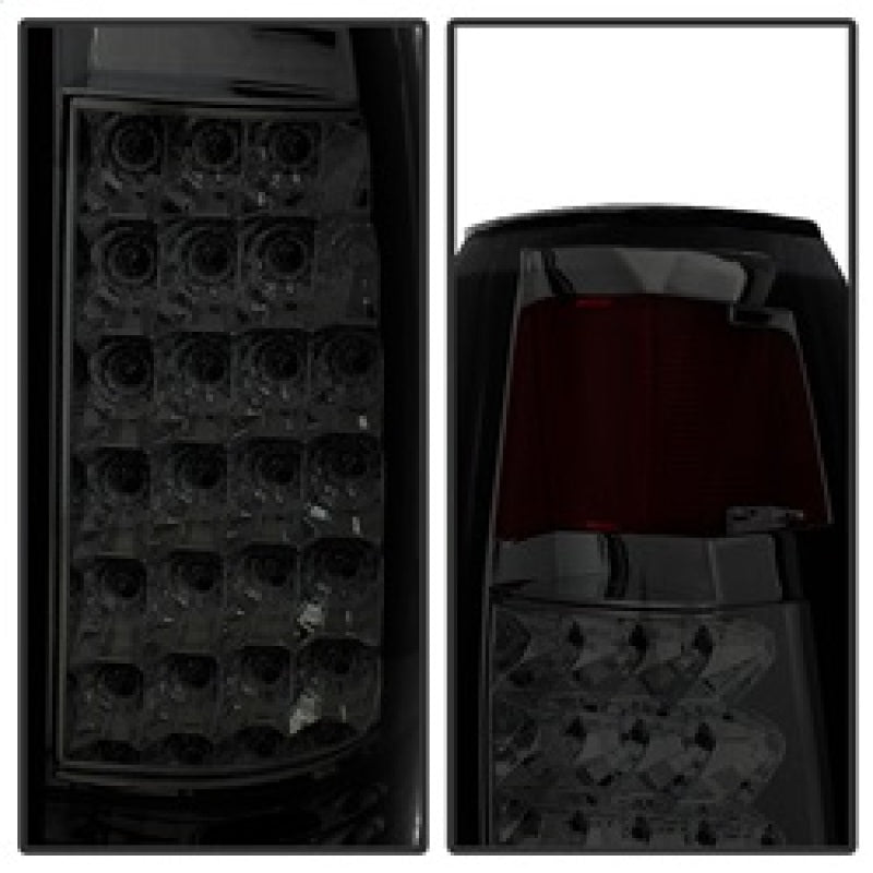 9032752 Xtune Yukon Denali LED Tail Lights w/ 3rd LED Brake Light Smoked ALT-J