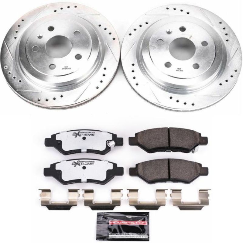 PowerStop K3072-26 08-14 fits Cadillac CTS Rear Z26 Street Warrior Brake Kit