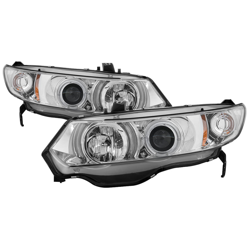 Spyder 5010797 fits Honda 06-08 Civic 2Dr Projector Headlights LED Halo Chrome