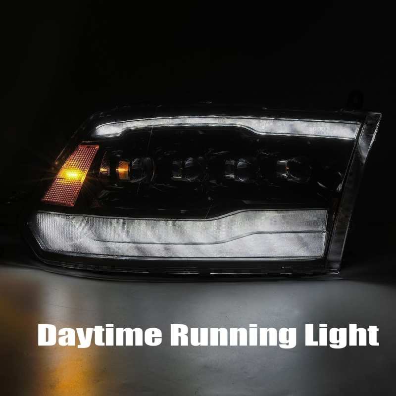 AlphaRex 880590 fits Dodge 09-18 Ram 1500HD NOVA LED Projector Headlights Plank