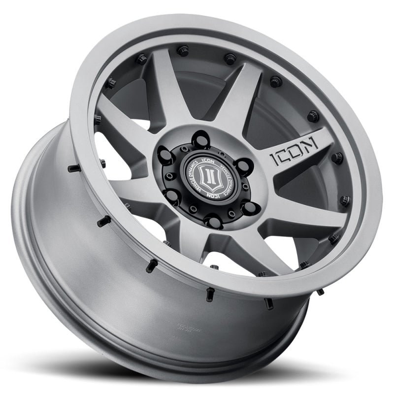 ICON 21817856350TT Rebound Pro 17x8.5 6x135 6mm Offset 5in BS 87.1mm Bore Titanium Wheel