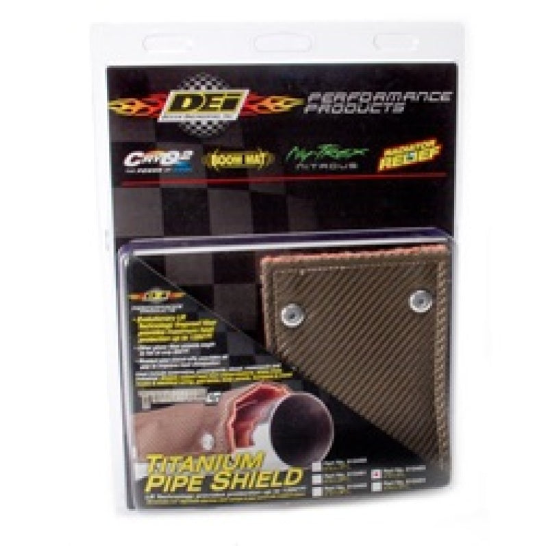 DEI 10453 Pipe Shield w/Stainless Steel Clamps - 4in x 8in - Titanium