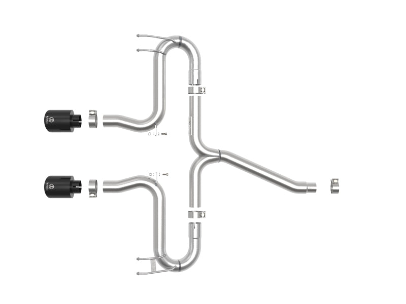 AFE 49-36625-B 2-1/2in 304 SS Axle-Back Exhaust w/Black Tips 17-20 fits Honda