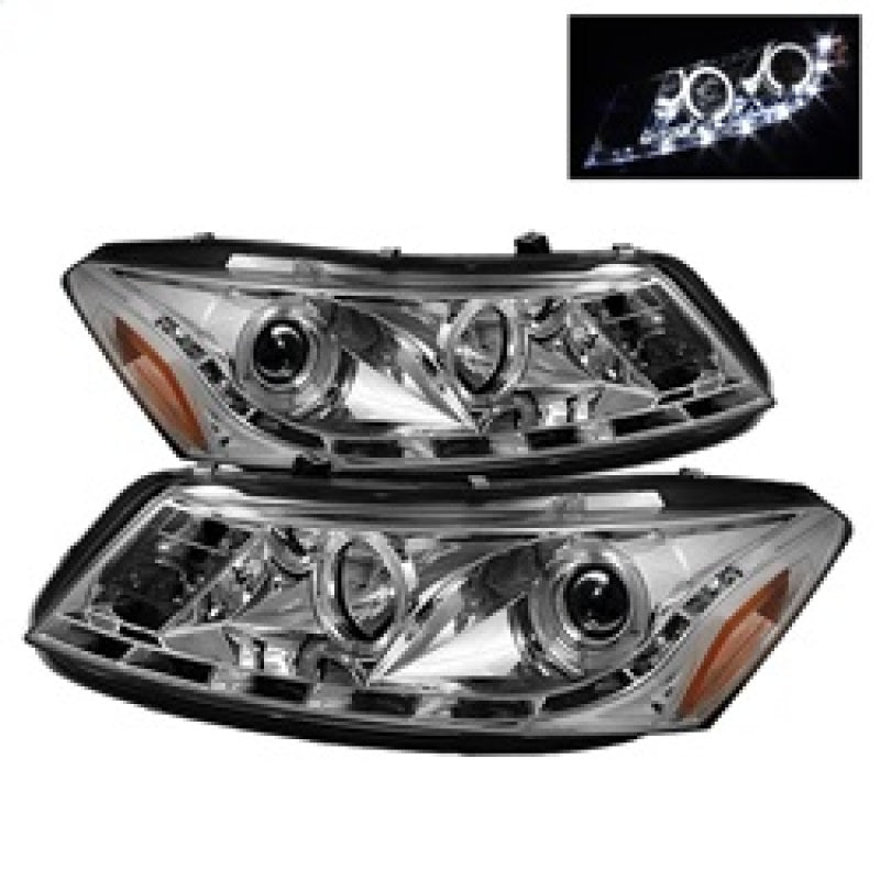 Spyder 5010674 fits Honda 08-12 Accord 4Dr Projector Headlights- LED Halo DRL C