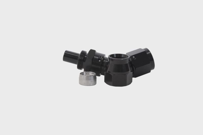 Aeromotive 15354 PTFE Hose End - AN-08 - 45 Deg - Black Anodized