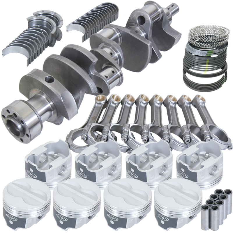 Eagle 13009L060 fits Chevy LT1350 1Pc 3.750in Crank 5.700in I-Beam Rods -10cc 4.060in Pistons Rotating Assembly
