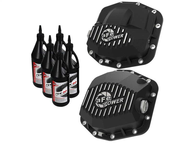 AFE 46-7100AB ries Front and Rear Diff Cover Kit w/ Oil 2018+ fits Jeep Wrangle