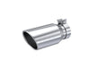 MBRP T5196 T304 Stainless Steel, 4.5inOD, 3.2i Inlet ID, 10in Length, Single Walled, Angled Cut Rolled End