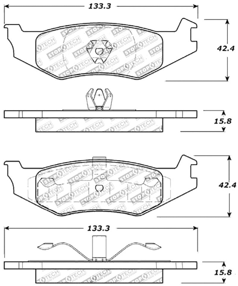 Stoptech 309.0512 Performance Brake Pads