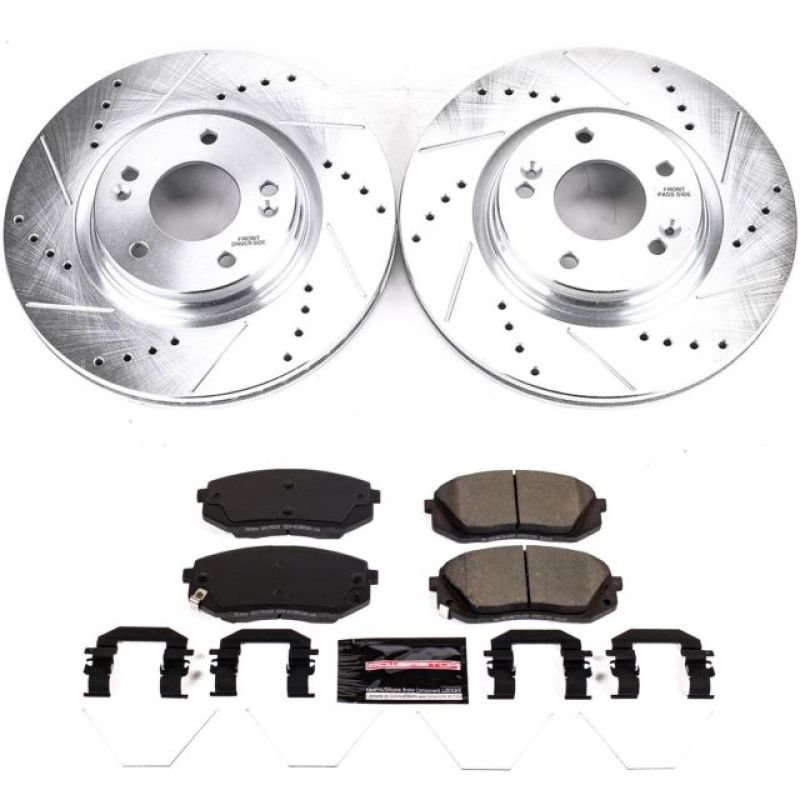 PowerStop K8011 fits Hyundai 18-19 Kona Front Z23 Evolution Sport Brake Kit