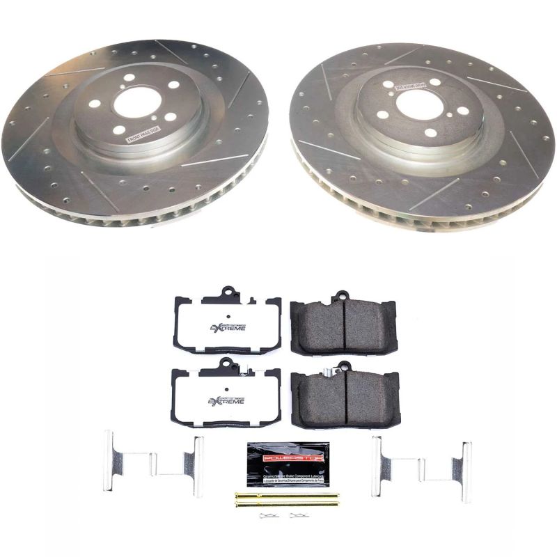 PowerStop K8418-26 13-19 fits Lexus GS350 Front Z26 Street Warrior Brake Kit