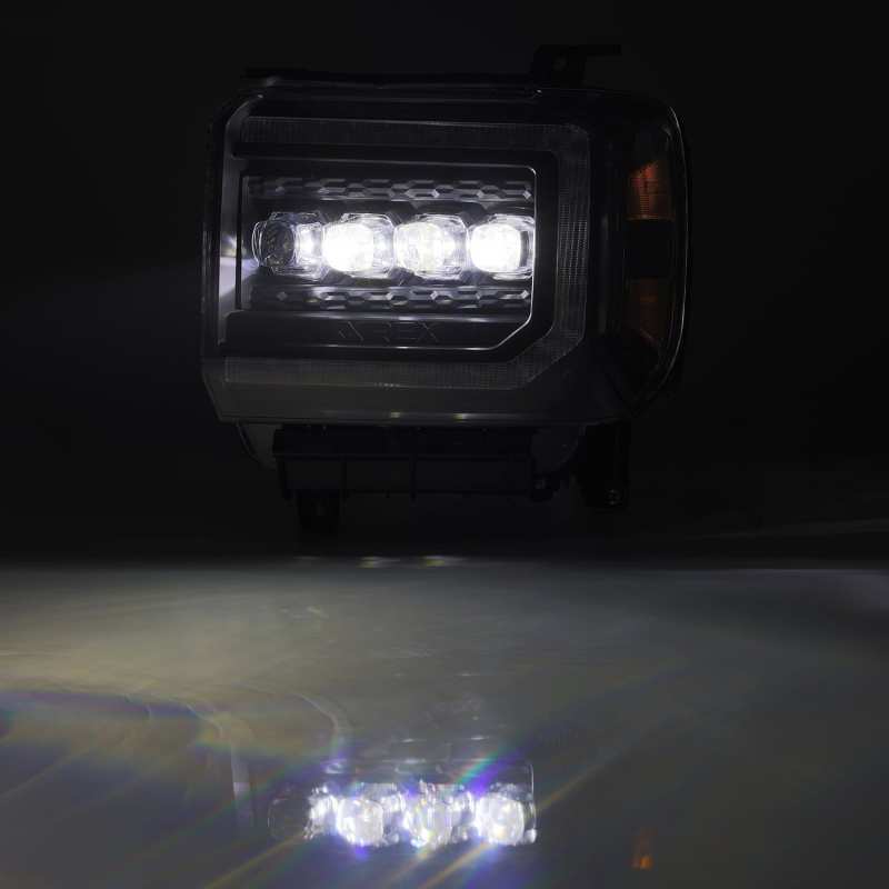 AlphaRex 880617 fits GMC 14-18 Sierra NOVA LED Proj Headlights Plank Style Blac
