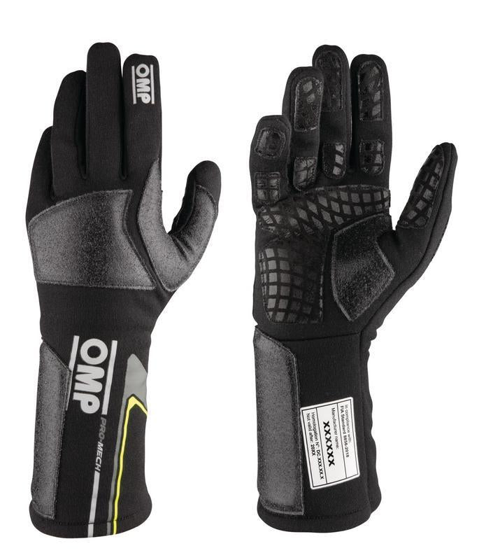 OMP IB0-0758-C01-099-XL Pro Mech-S Gloves Fia 8856-2018 Fluo Yellow Sz Xl