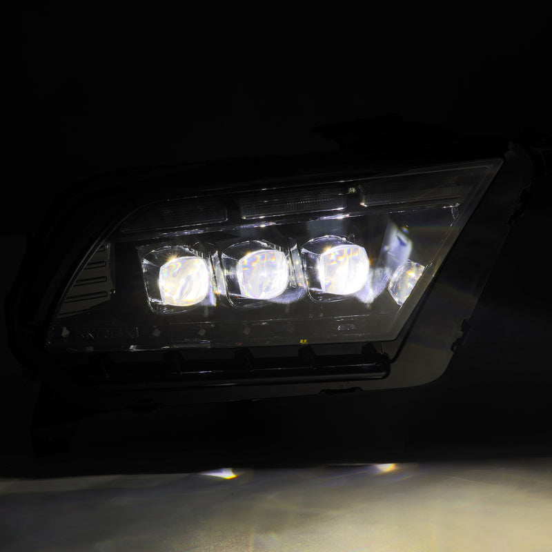 AlphaRex 880488 13-14 fits Ford Mustang NOVA LED Proj Headlights Alpha-Blk w/