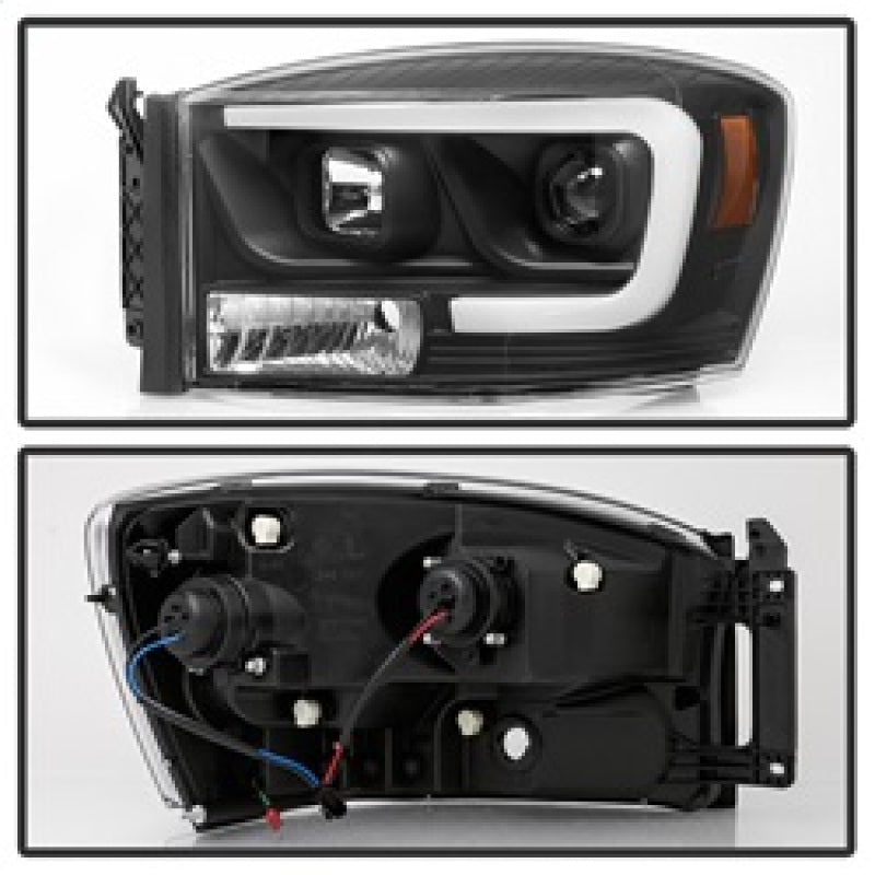 Spyder 5085306 fits Dodge 06-08 Ram 1500 V2 Projector Headlights - Light Bar DR