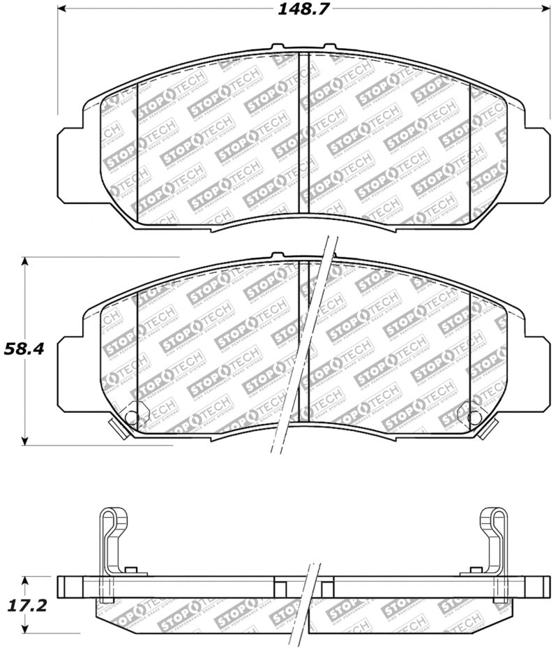 Stoptech 305.0959 Street Select Brake Pads - Front