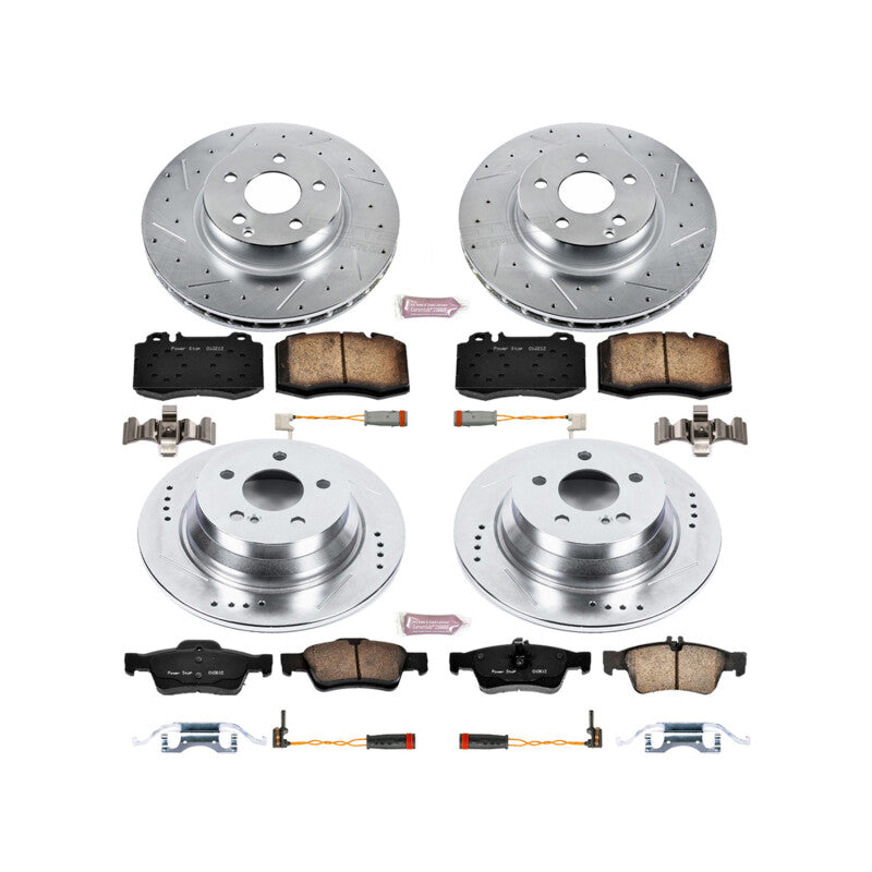 Power Stop K4512 fits Mercedes-Benz E350 Front and Rear Z23 Evolution Brake Kit