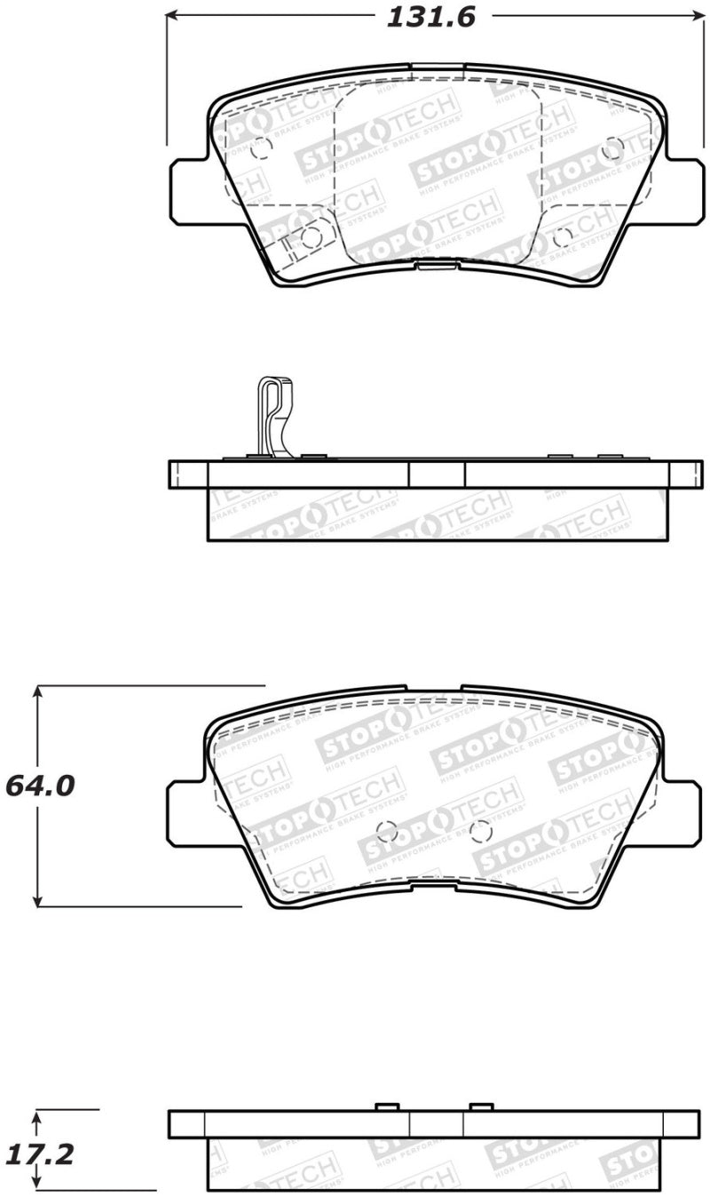 Stoptech 308.1445 Street Brake Pads