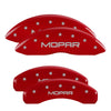MGP 55005SMOPRD 4 Caliper Covers Engraved Front & Rear fits Mopar Red Finish Sil