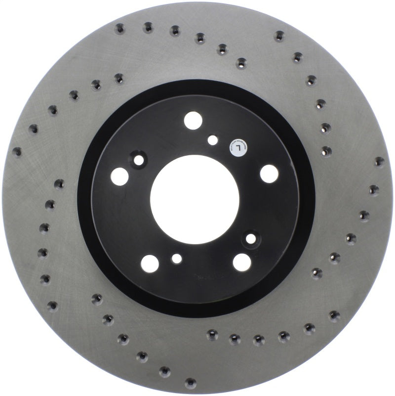 Stoptech 128.40057L 06-08 Honda Civic Si Cross Drilled Left Front Rotor