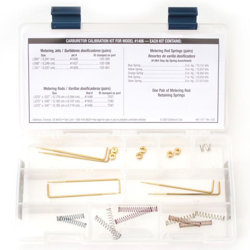 Edelbrock 1487 Jet / Rod Kit for 1406