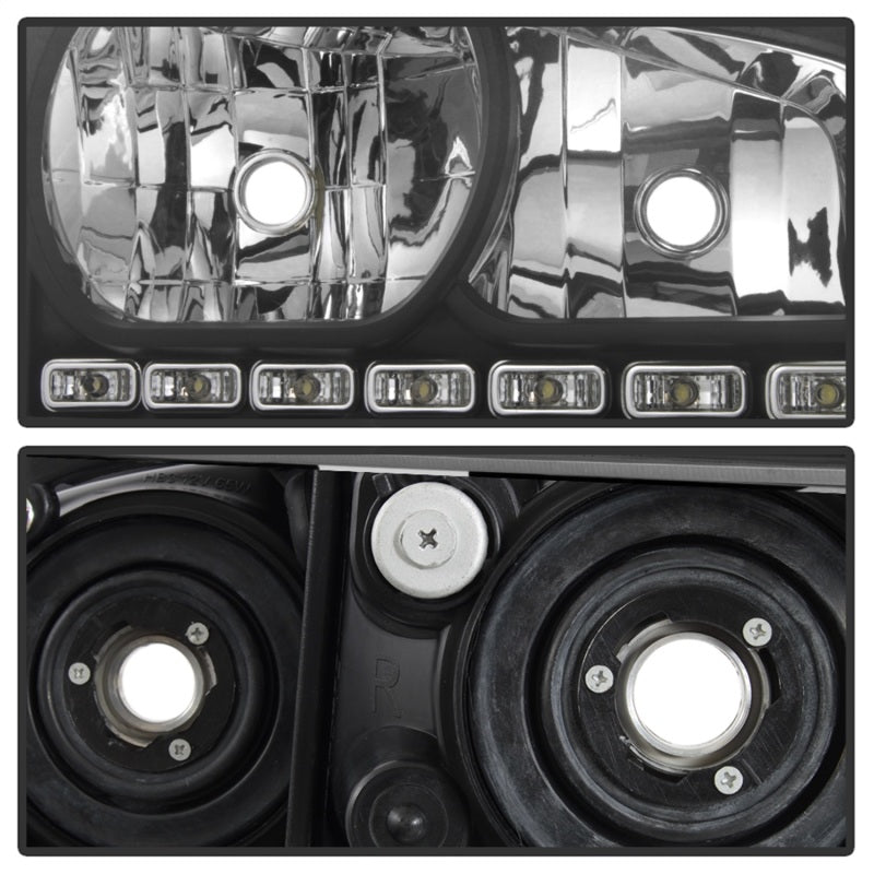 5017635 Xtune fits Dodge 06-10 Charger 1Pc LED Crystal Headlights Black HD-ON-