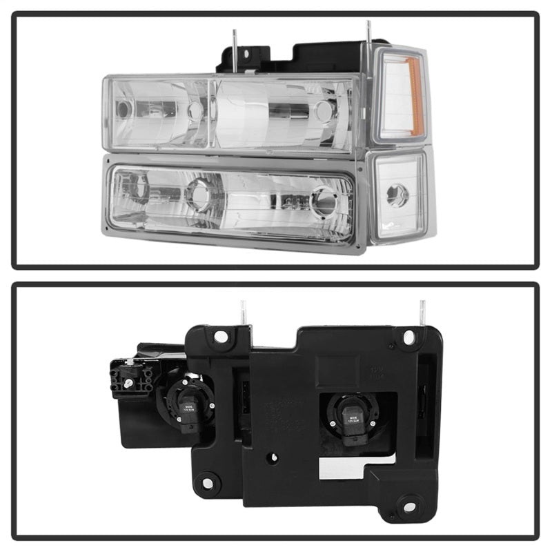 5069535 Xtune fits Chevy 94-98 Suburban Headlights w/ Corner & Parking Lights