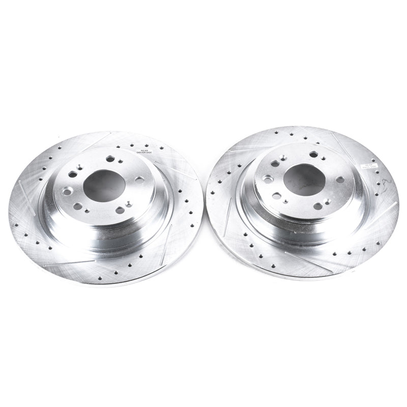 PowerStop fits Acura 09-14 TL Rear Evolution Drilled & Slotted Rotors - Pair