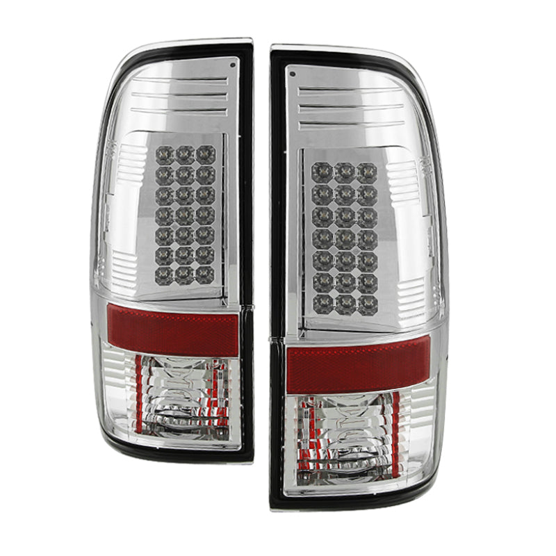 Spyder 5003904 fits Ford 08-15 Super Duty LED Tail Lights Chrome ALT-YD-FS07-LE