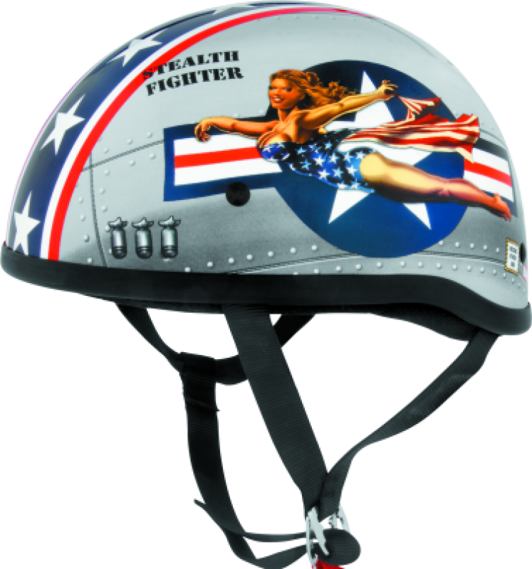 Bikers Choice 646950 Skid Lids Bomber Pinup Original Helmet - XS