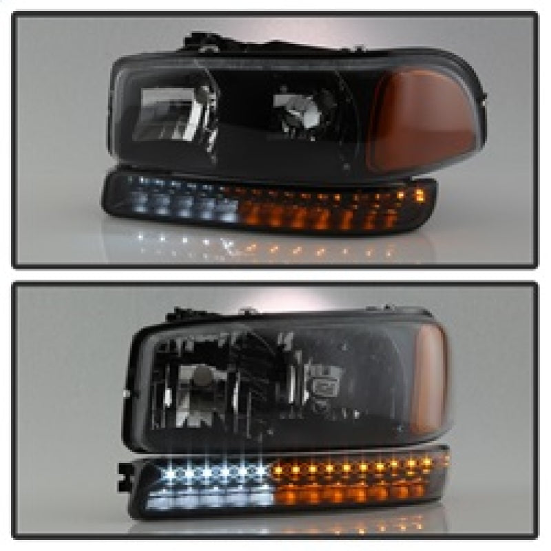 xTune 9037399 fits GMC Sierra 99-06 /Yukon 00-06 Headlights & LED Bumper Lights