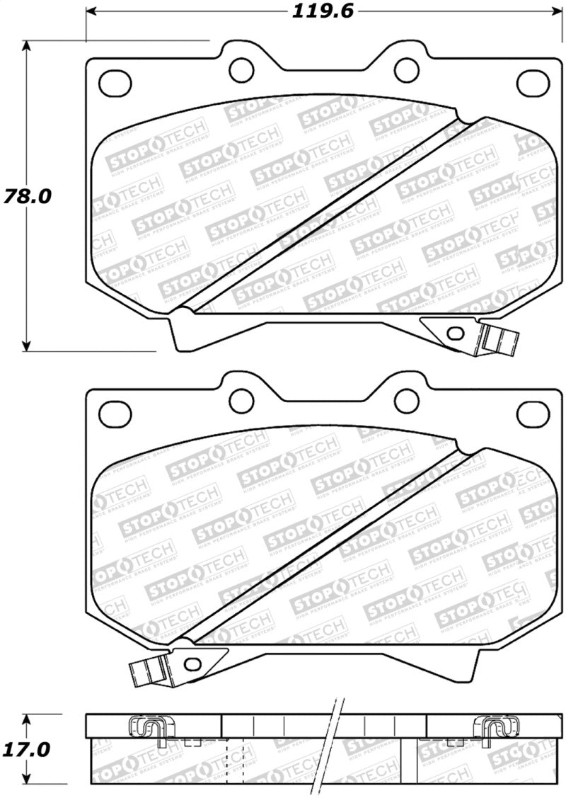 Stoptech 305.0812 Street Select Brake Pads - Front