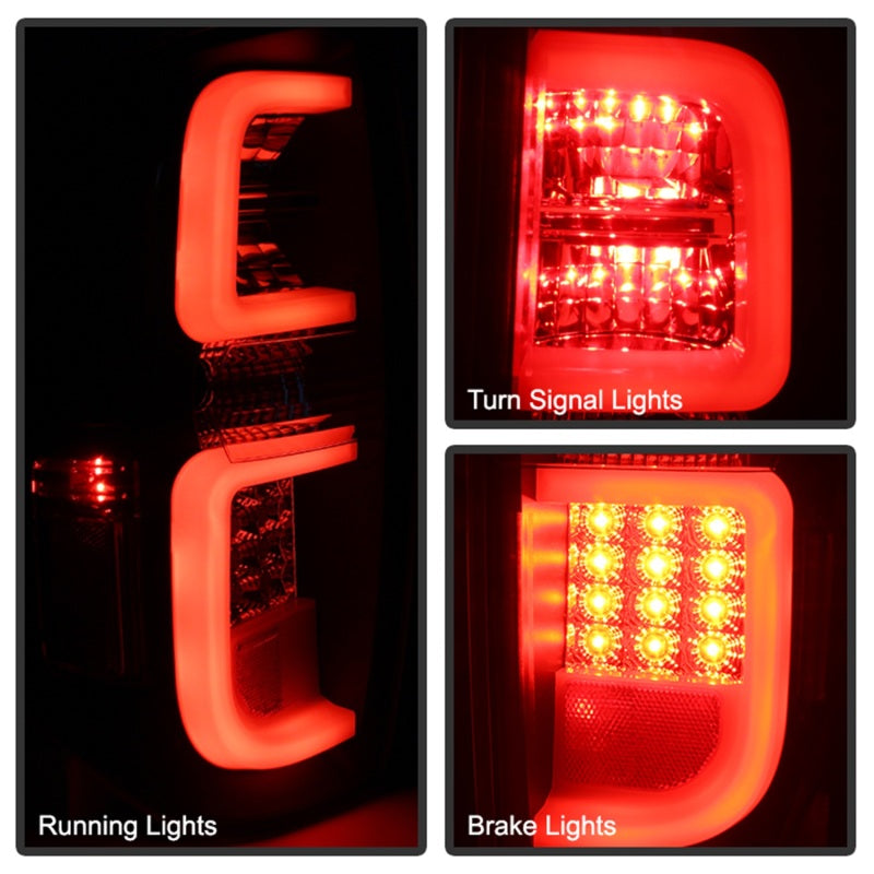 Spyder 5080202 fits Toyota 14-20 Tundra 2016 Light Bar LED Tail Lights Black Sm