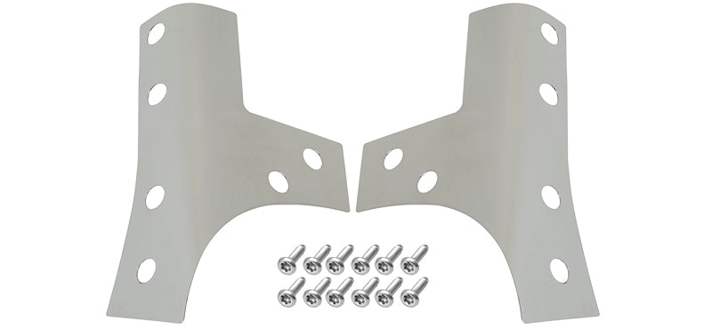 Kentrol 30074 fits Jeep 07-18 Wrangler JK Windshield Support Overlays Pair - Polished Silver